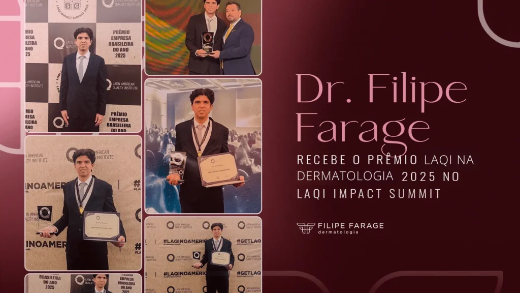 Dr. Filipe Farage recebe o Prêmio LAQI na Dermatologia 2025